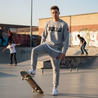 Conjunto Bulls Cinza