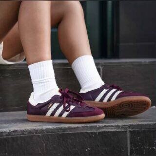 Adidas samba bordo e branco