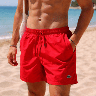 Calções de praia L@coste vermelho