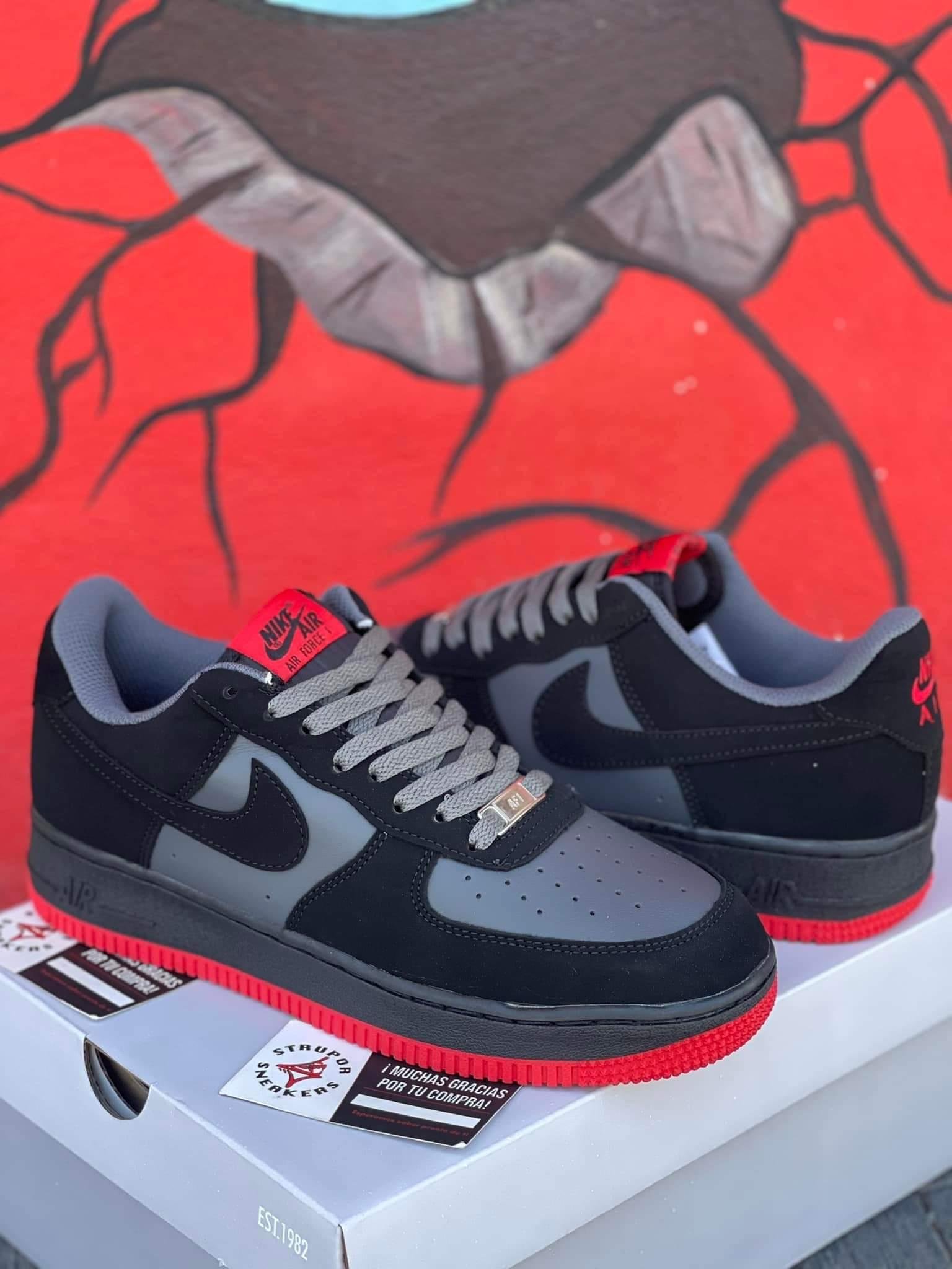 Air Force Preta Cinza e Vermelha